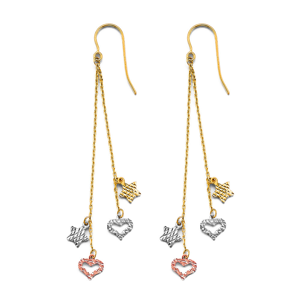 14K Yellow Gold Hanging Earring - ER2014