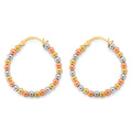 14K Tri Color Ball, 3 Color & Fancy Earring - ER2019