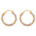 14K Tri Color Ball, 3 Color & Fancy Earring - ER2020