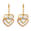 14K Tri Color Ball, 3 Color & Fancy Earring - ER2024