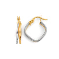 14K Tri Color Ball, 3 Color & Fancy Earring - ER2033