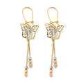 14K Yellow Gold Hanging Earring - ER2035