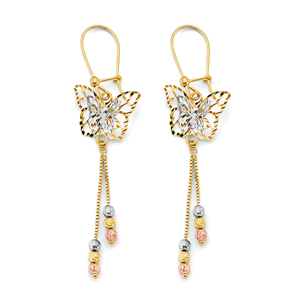 14K Yellow Gold Hanging Earring - ER2035