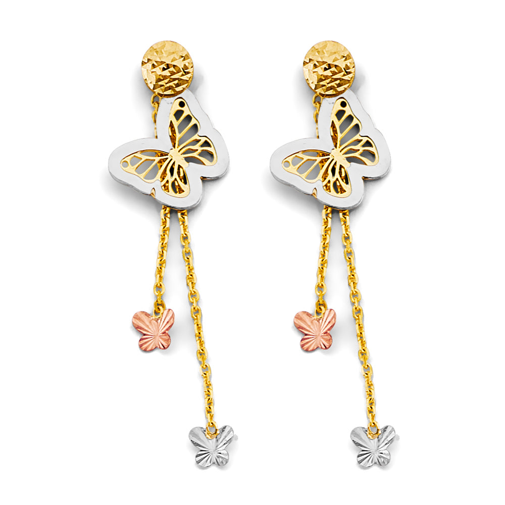 14K Yellow Gold Hanging Earring - ER2036