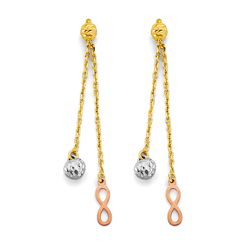 14K Yellow Gold Hanging Earring - ER2038