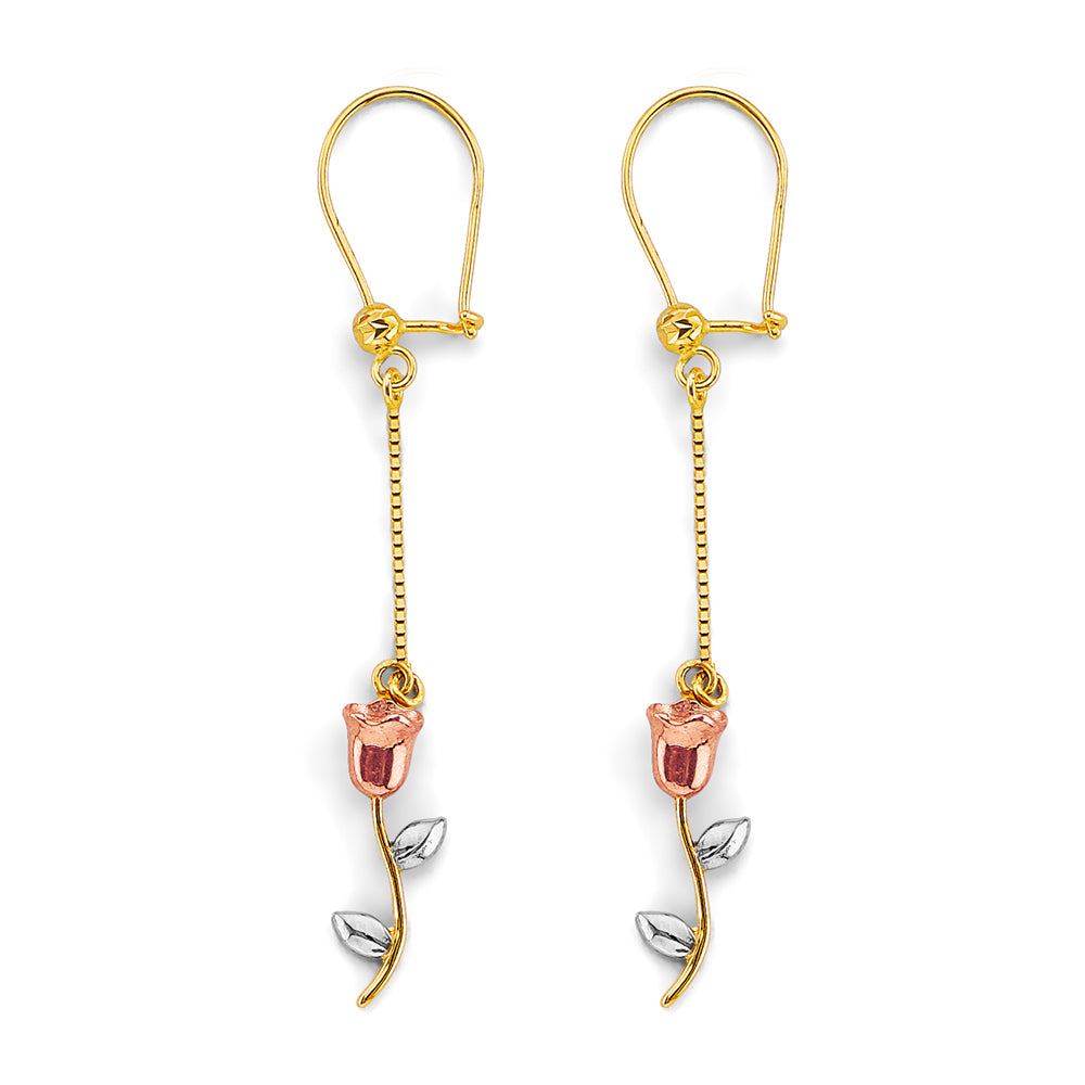 14K Yellow Gold Hanging Earring - ER2039