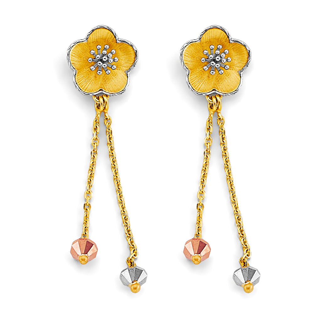 14K Yellow Gold Hanging Earring - ER2040