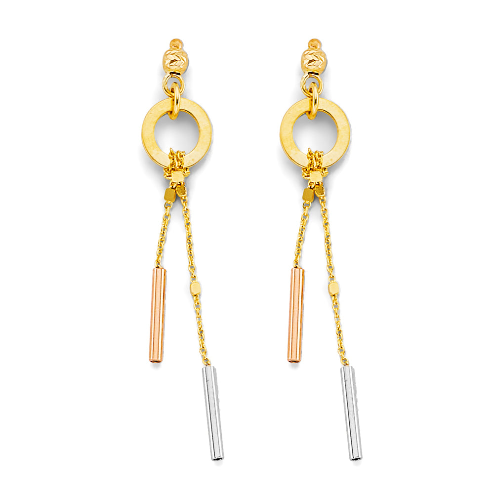 14K Yellow Gold Hanging Earring - ER2043