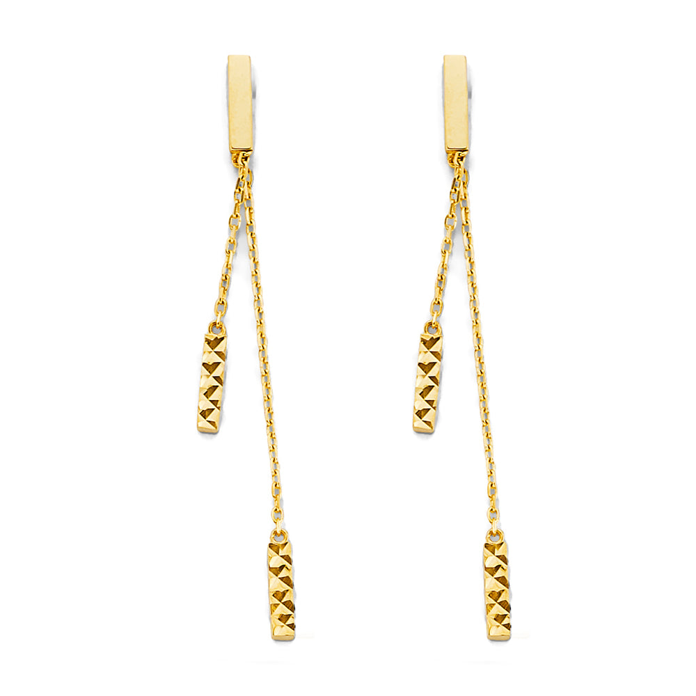 14K Yellow Gold Hanging Earring - ER2044