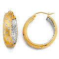 14K Yellow Gold Basic & Fancy Hoop Earring - ER2049