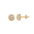 14K Yellow Gold Post Earring with Push Back - ER2058