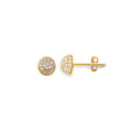 14K Yellow Gold Post Earring with Push Back - ER2059