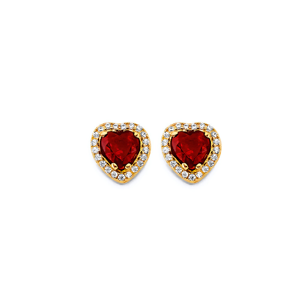 14K Yellow Gold Post Earring with Push Back - ER2063
