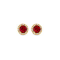 14K Yellow Gold Post Earring with Push Back - ER2064