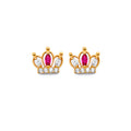 14K Yellow Gold Post Earring with Push Back - ER2066