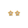 14K Yellow Gold Post Earring with Push Back - ER2070