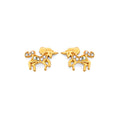 14K Yellow Gold Post Earring with Push Back - ER2075