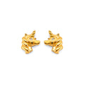 14K Yellow Gold Post Earring with Push Back - ER2076