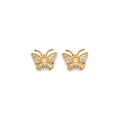 14K Yellow Gold Post Earring with Push Back - ER2077
