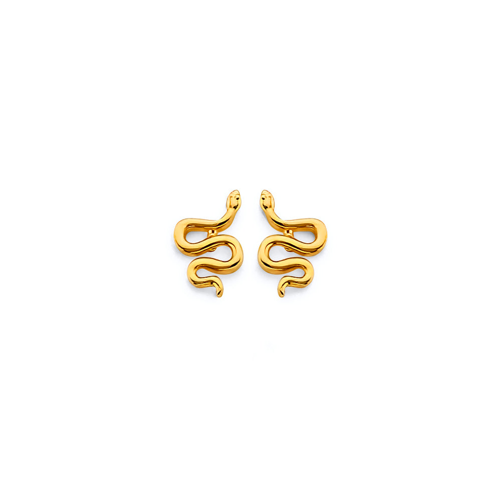 14K Yellow Gold Post Earring with Push Back - ER2080