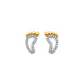 14K Yellow Gold Post Earring with Push Back - ER2082