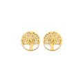14K Yellow Gold Post Earring with Push Back - ER2083