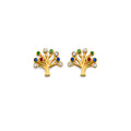 14K Yellow Gold Post Earring with Push Back - ER2084