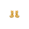 14K Yellow Gold Post Earring with Push Back - ER2088