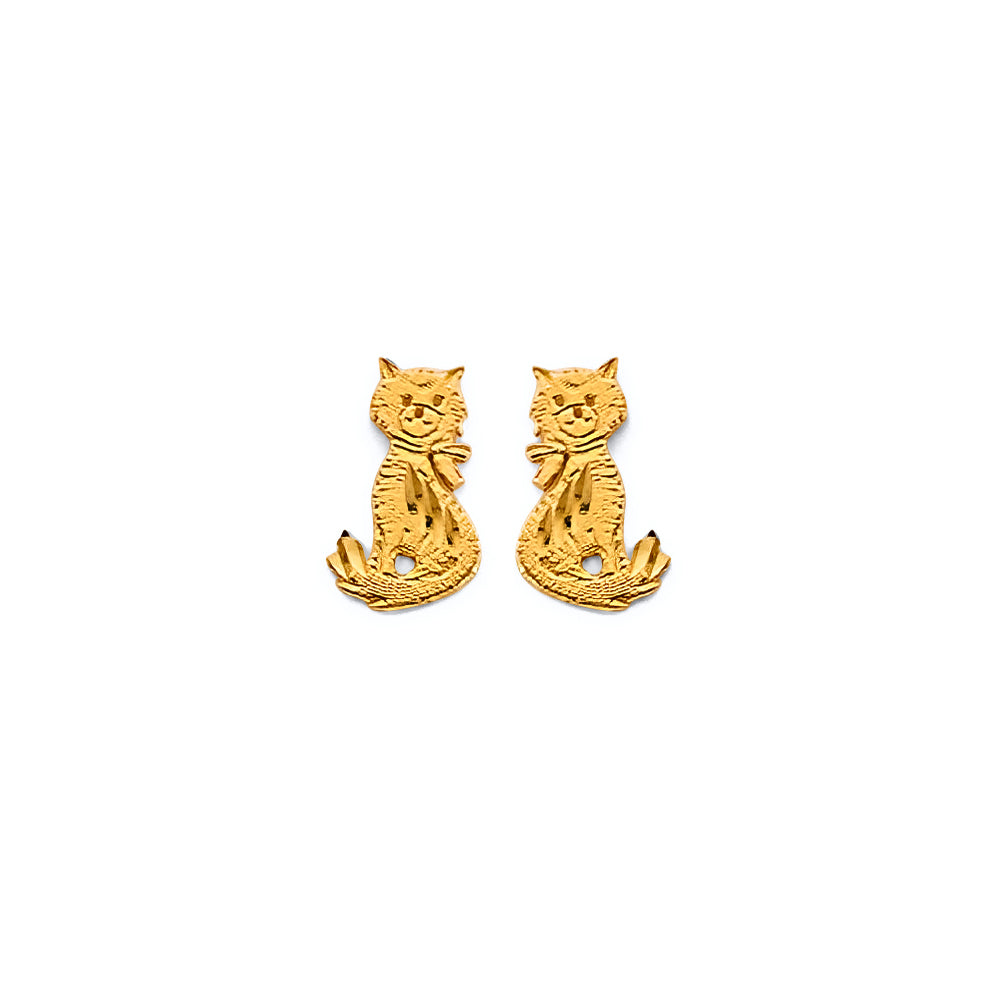 14K Yellow Gold Post Earring with Push Back - ER2088