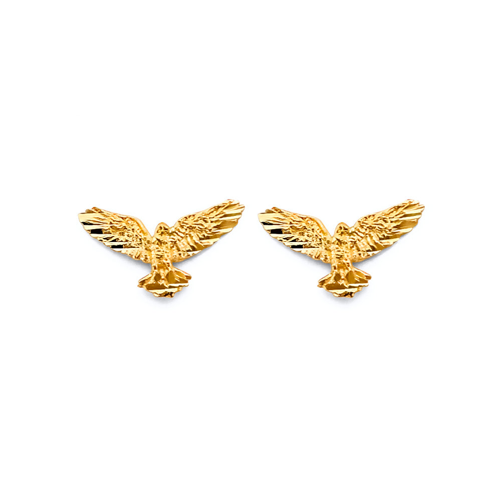 14K Yellow Gold Post Earring with Push Back - ER2090
