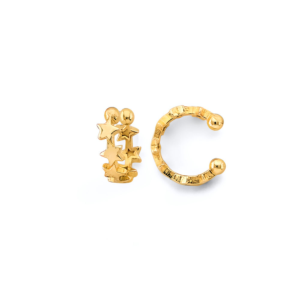 14K Yellow Gold Post Earring with Push Back - ER2095