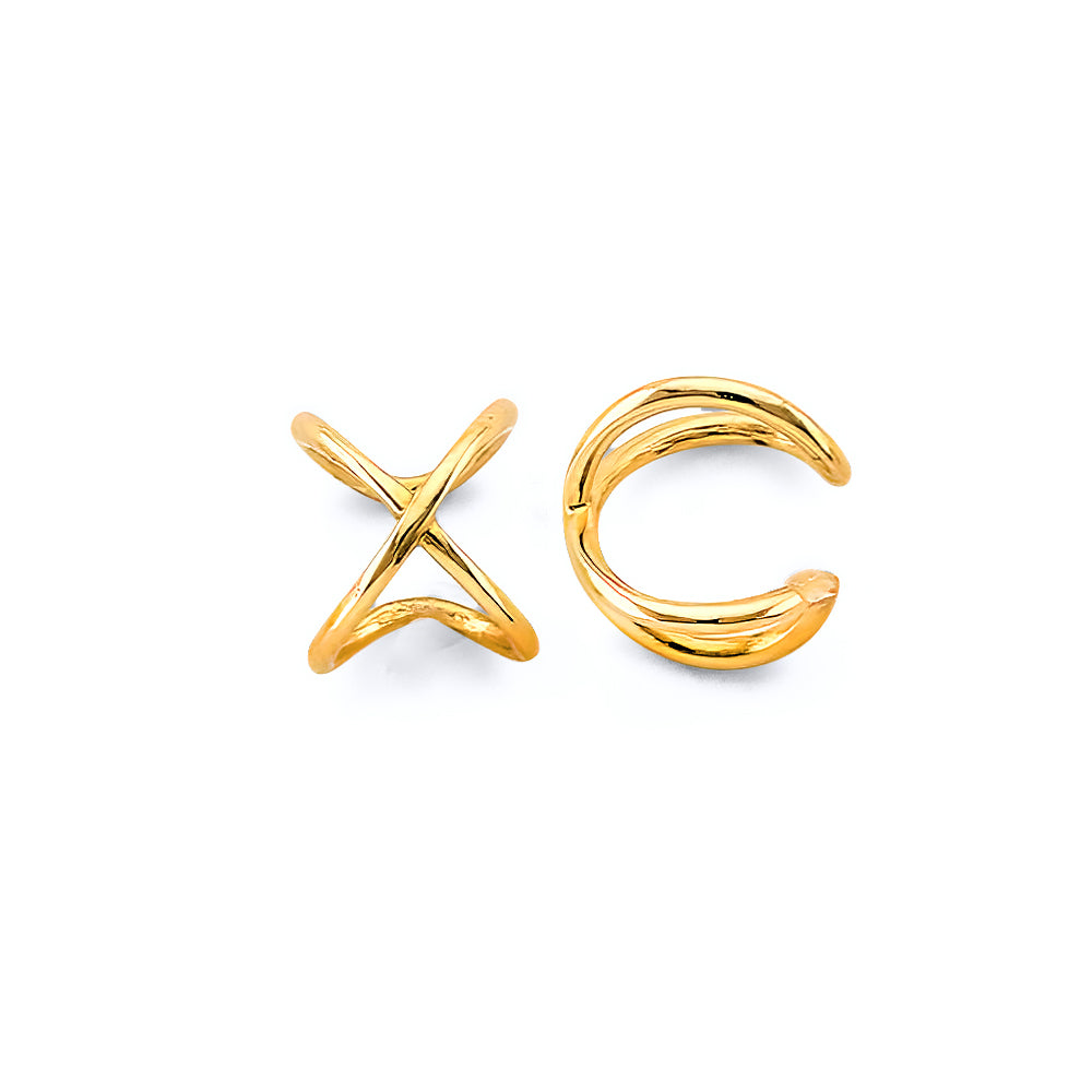 14K Yellow Gold Post Earring with Push Back - ER2096
