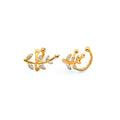 14K Yellow Gold Post Earring with Push Back - ER2098