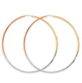 14K Yellow Gold Basic & Fancy Hoop Earring - ER2100