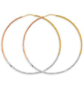 14K Yellow Gold Basic & Fancy Hoop Earring - ER2101