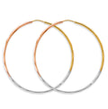14K Yellow Gold Basic & Fancy Hoop Earring - ER2102
