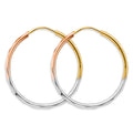 14K Yellow Gold Basic & Fancy Hoop Earring - ER2104