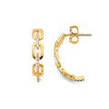 14K Yellow Gold Post Earring with Push Back - ER2105