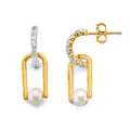 14K Yellow Gold Post Earring with Push Back - ER2106