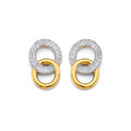 14K Yellow Gold Post Earring with Push Back - ER2107