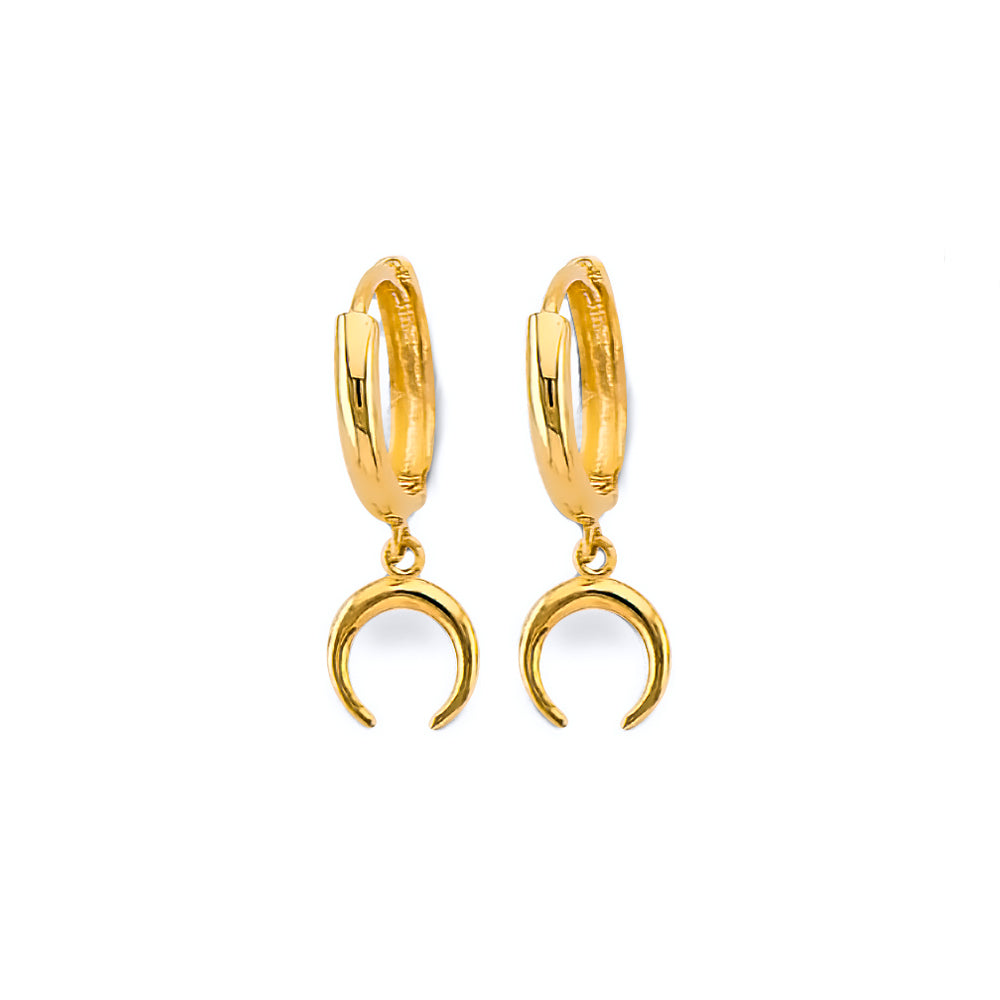 14K Yellow Gold Post Earring with Push Back - ER2109