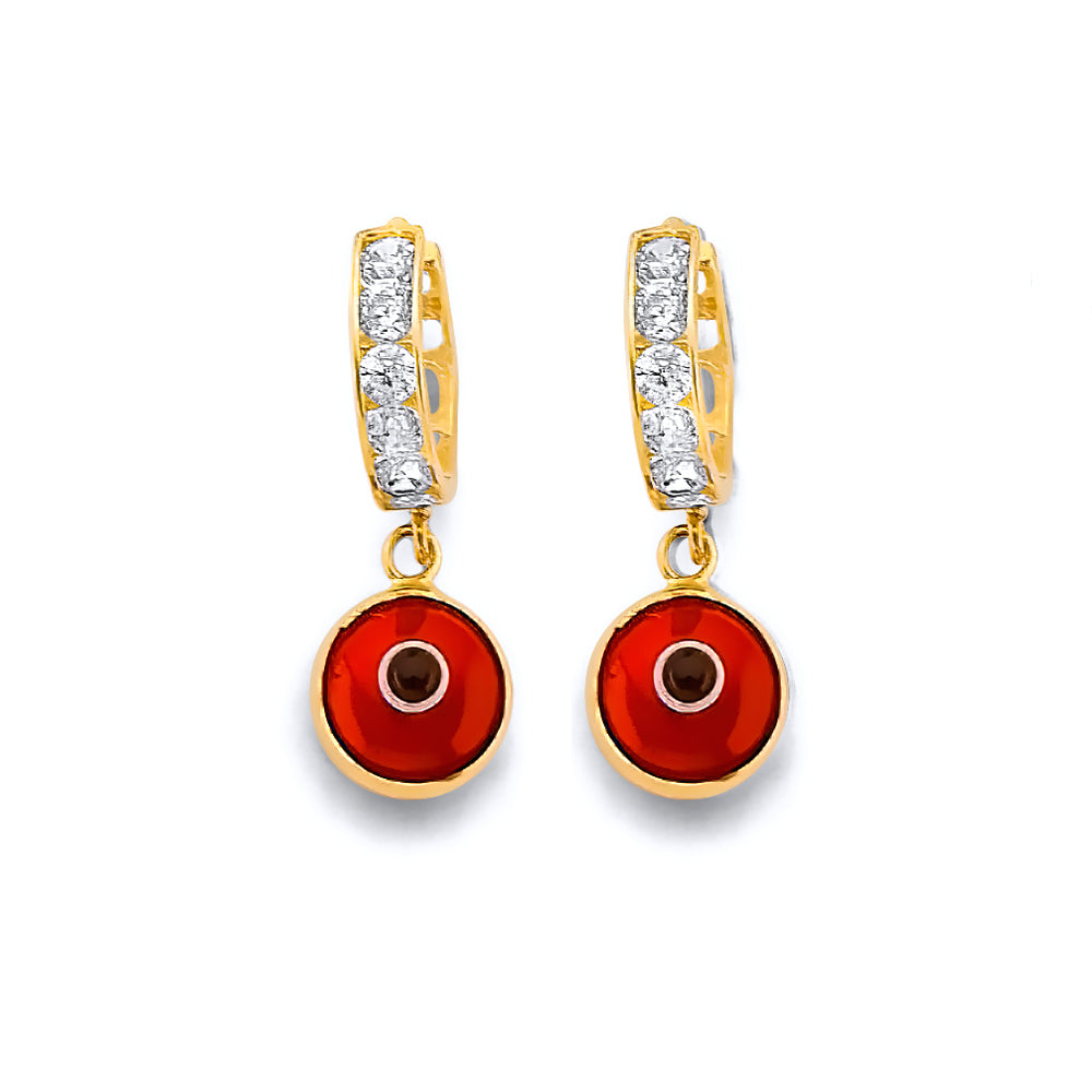 14K Yellow Gold Post Earring with Push Back - ER2110