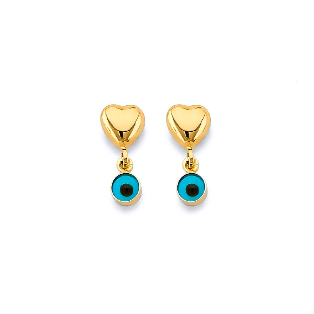 14K Yellow Gold Post Earring with Push Back - ER2113
