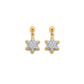 14K Yellow Gold Post Earring with Push Back - ER2116