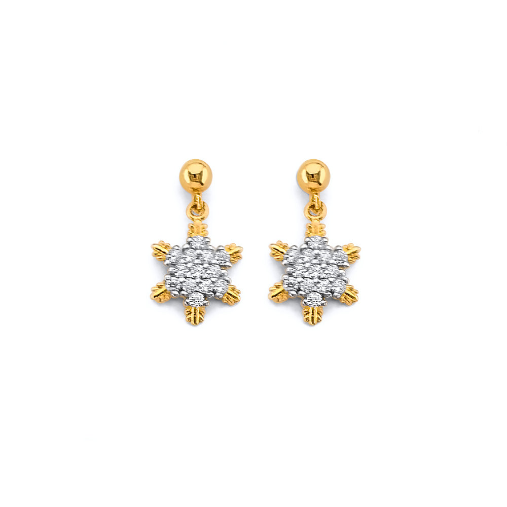 14K Yellow Gold Post Earring with Push Back - ER2116