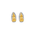14K Yellow Gold Post Earring with Push Back - ER2121