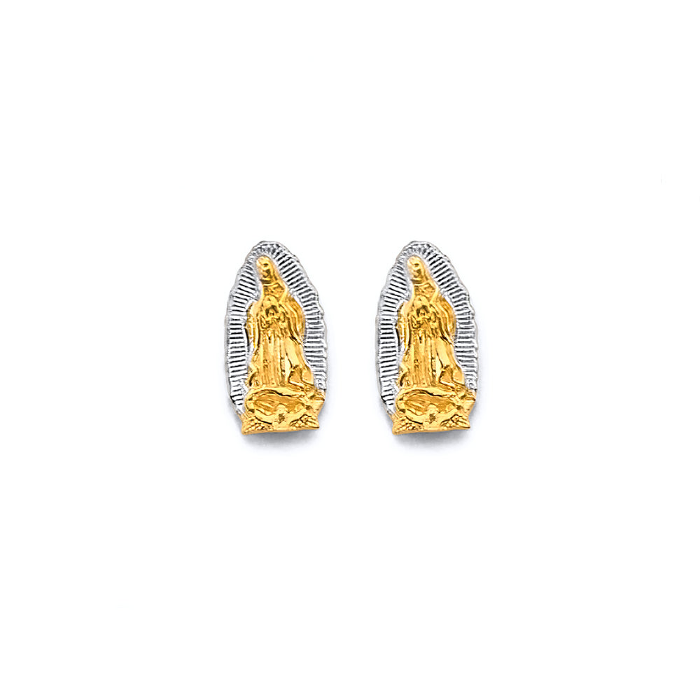14K Yellow Gold Post Earring with Push Back - ER2121