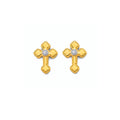 14K Yellow Gold Post Earring with Push Back - ER2123