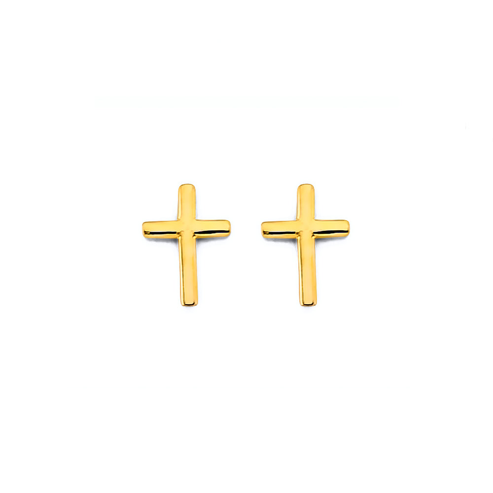 14K Yellow Gold Post Earring with Push Back - ER2124