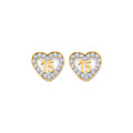 14K Yellow Gold Post Earring with Push Back - ER2125